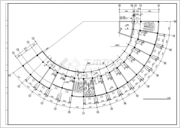 某地区市中心城市学院建筑完整设计CAD资料-图二