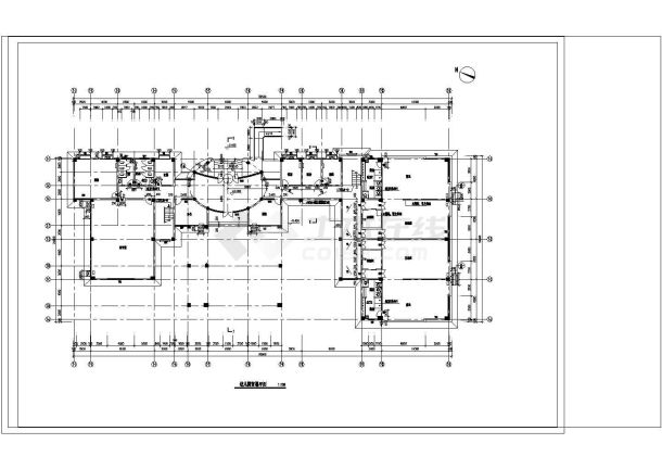 6班：长56.5米 宽24.8米 3层幼儿园建筑施工图-图二