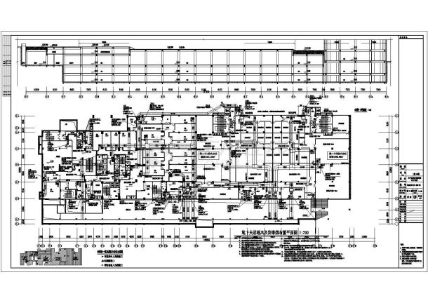 某广场综合地下室空调通风设计cad全套施工图(含设计说明)-图一