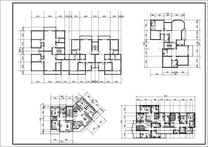 多层住宅转角户型设计参考图_图1