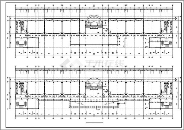 某地区大学城重点大学研究生院科研教学建筑全套设计CAD资料-图一