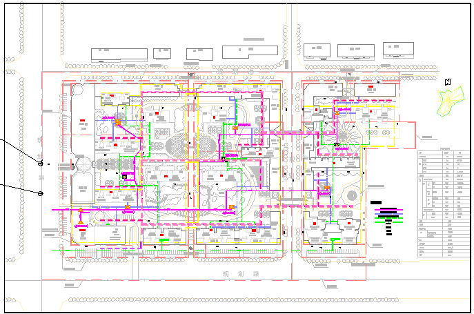 大型住宅小区工程室外管线综合布置cad施工图