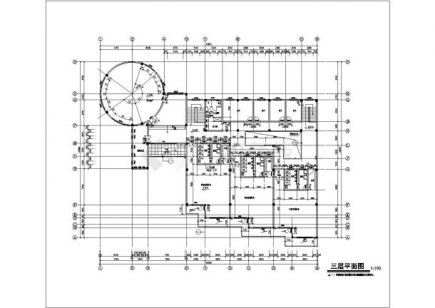 9班：长42.09米 宽33.95米 3层2503平米幼儿园建筑施图【平立剖 楼梯 节点卫生间大样 门窗 目录 施工说明】-图二