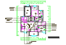 两层别墅室内装修全套设计CAD施工图-图二