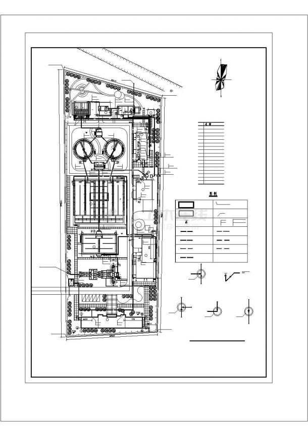 某污水处理厂CAD设计图-图二