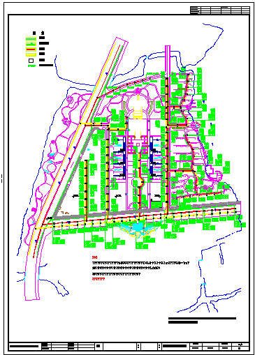 某行政中心市政设施cad设计规划图-图二