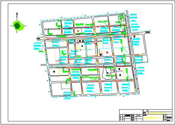 南京某大学给排水管网课程设计cad施工图纸-图一