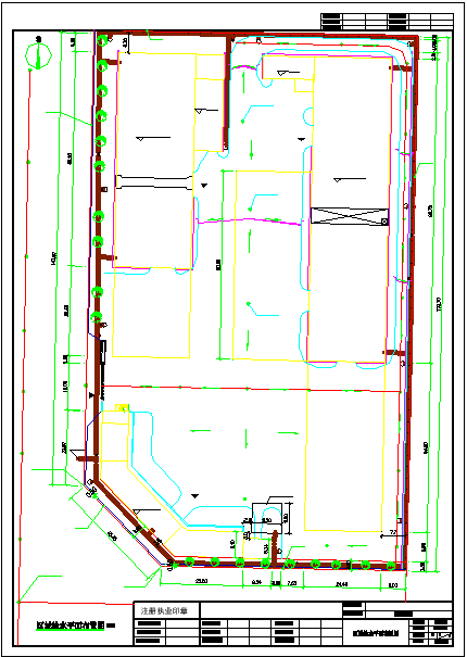 四川某机电设备公司厂区给排水管设计cad施工图