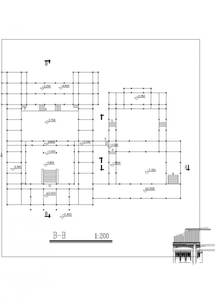 某仿古建筑古风茶室设计cad建筑施工图（标注详细）_图1