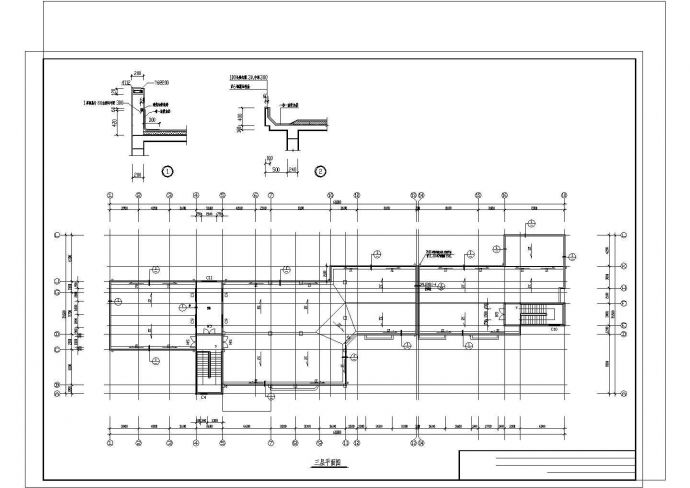 5班：长62米 宽32.6米 3层2024平米幼儿园建筑施工图【平立剖 楼梯 说明】_图1