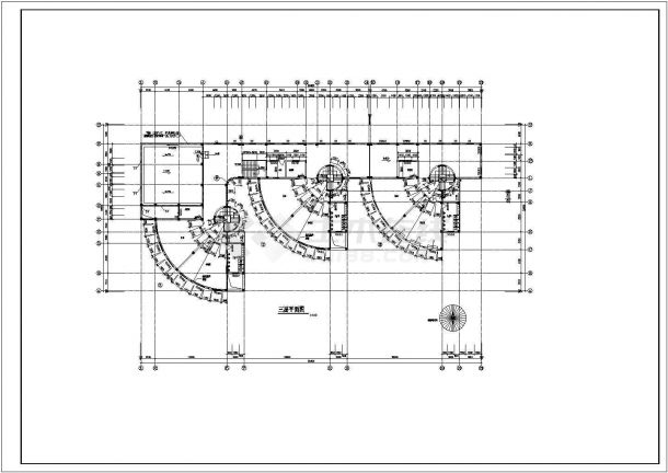 3层幼儿园建筑设计CAD方案图（长59.4米宽29米）-图一