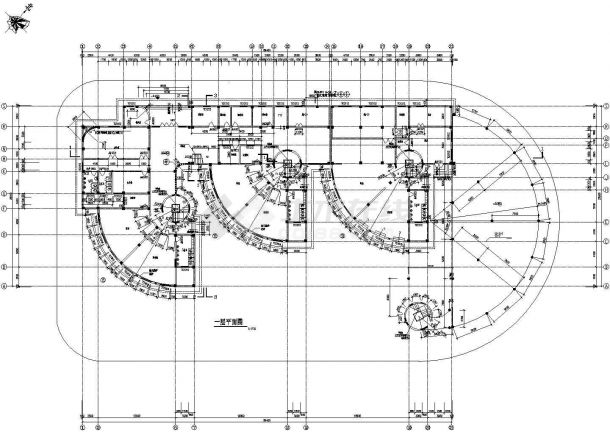 3层幼儿园建筑设计CAD方案图（长59.4米宽29米）-图二