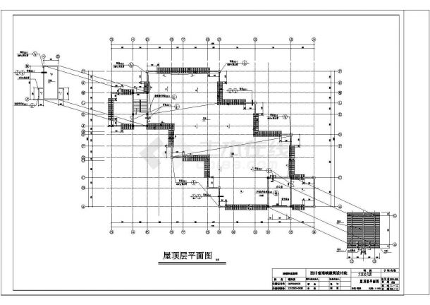 【江苏省】某城市三层幼儿园建筑施工图，标注明细-图一