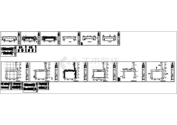 某大唐宴会厅CAD室内装修设计平面图纸（含施工说明和效果图）-图二