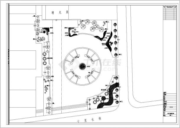 某城市休闲型生肖广场绿化规划设计cad施工总平面图（含多个广场规划设计）-图二