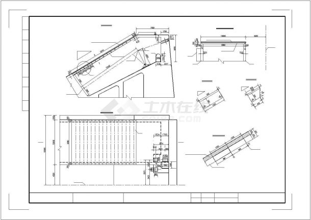 某福顺桥CAD钢结构设计图纸（含各模块平立面图和效果图）-图一