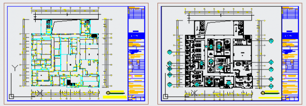 某金德科技办公空间CAD建筑设计施工图（含效果图和总体布置图）-图一