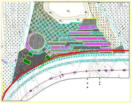 某公园CAD景观设计施工图（含效果图和总体布置图）
