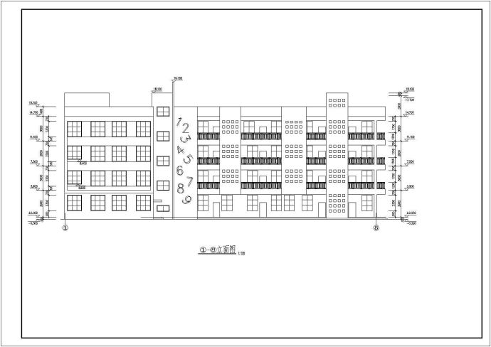 11班：长45.5米 宽20.8米 4层2846.05平米幼儿园建施图【平立剖 门窗[表] 卫生间大样 舆洗池便池透视】._图1