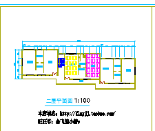 6班：长44.7米 宽34.48米 2层2100平米幼儿园建筑方案设计图【1-2层平面 2立1剖 总平 幼儿居住及活动单元平面布置图】-图二