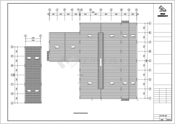 太原市某大型水果加工厂单层钢结构车间全套建筑设计CAD图纸-图二