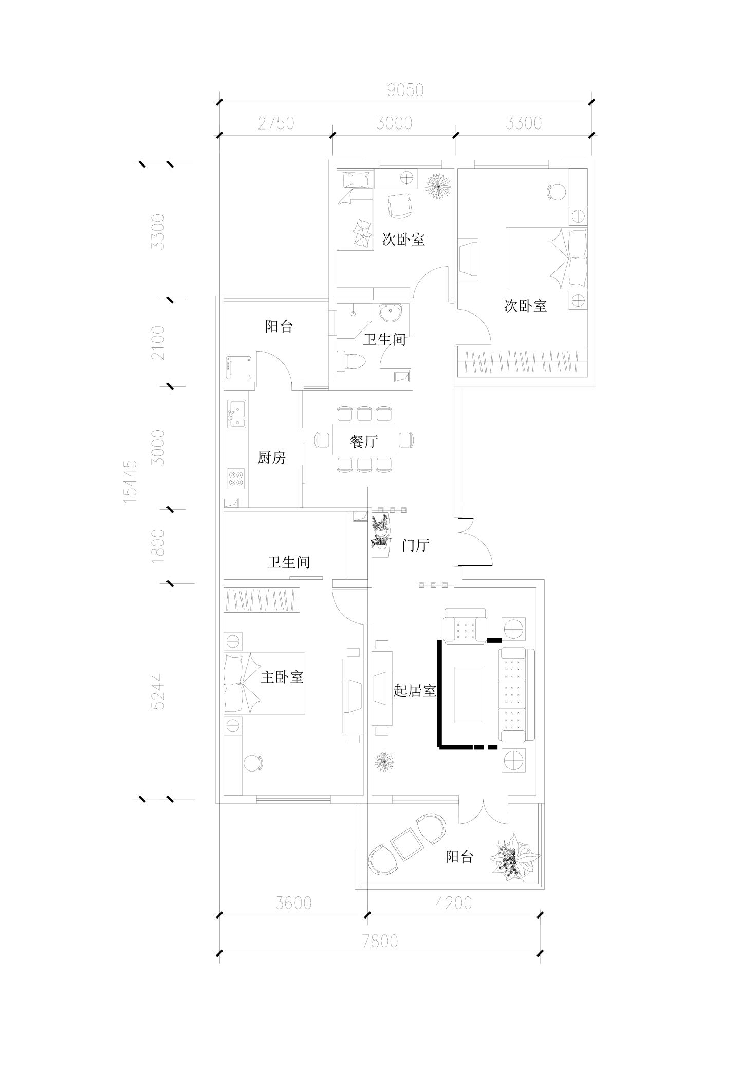 大户型室内设计平面图