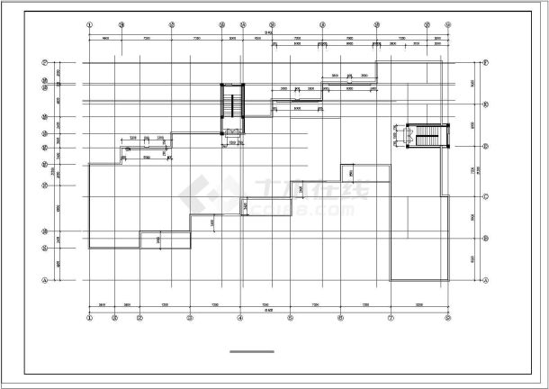 虹桥幼儿园三层教学楼设计建筑施工cad图，共六张-图一