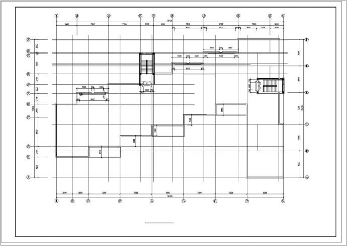 虹桥幼儿园三层教学楼设计建筑施工cad图，共六张_图1
