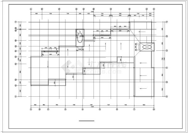 虹桥幼儿园三层教学楼设计建筑施工cad图，共六张-图二