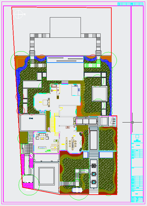 某总经理别墅院子设计CAD平面图-图一