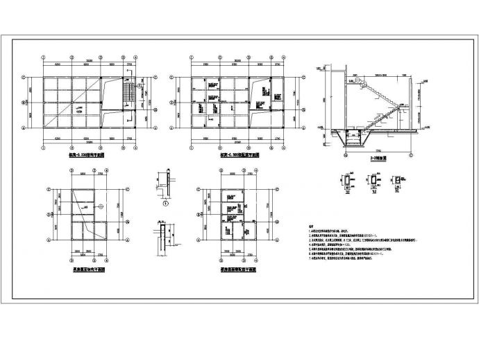 某消防水池建筑结构设计施工CAD图纸_图1