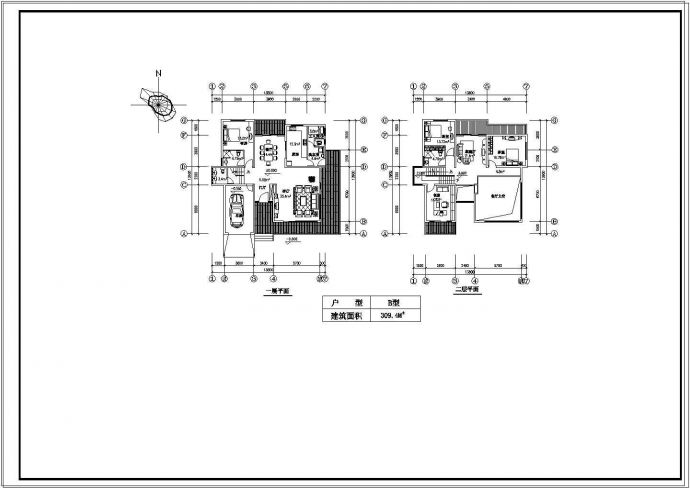 CAD版本的别墅图纸喜欢的可以参考一下哦_图1