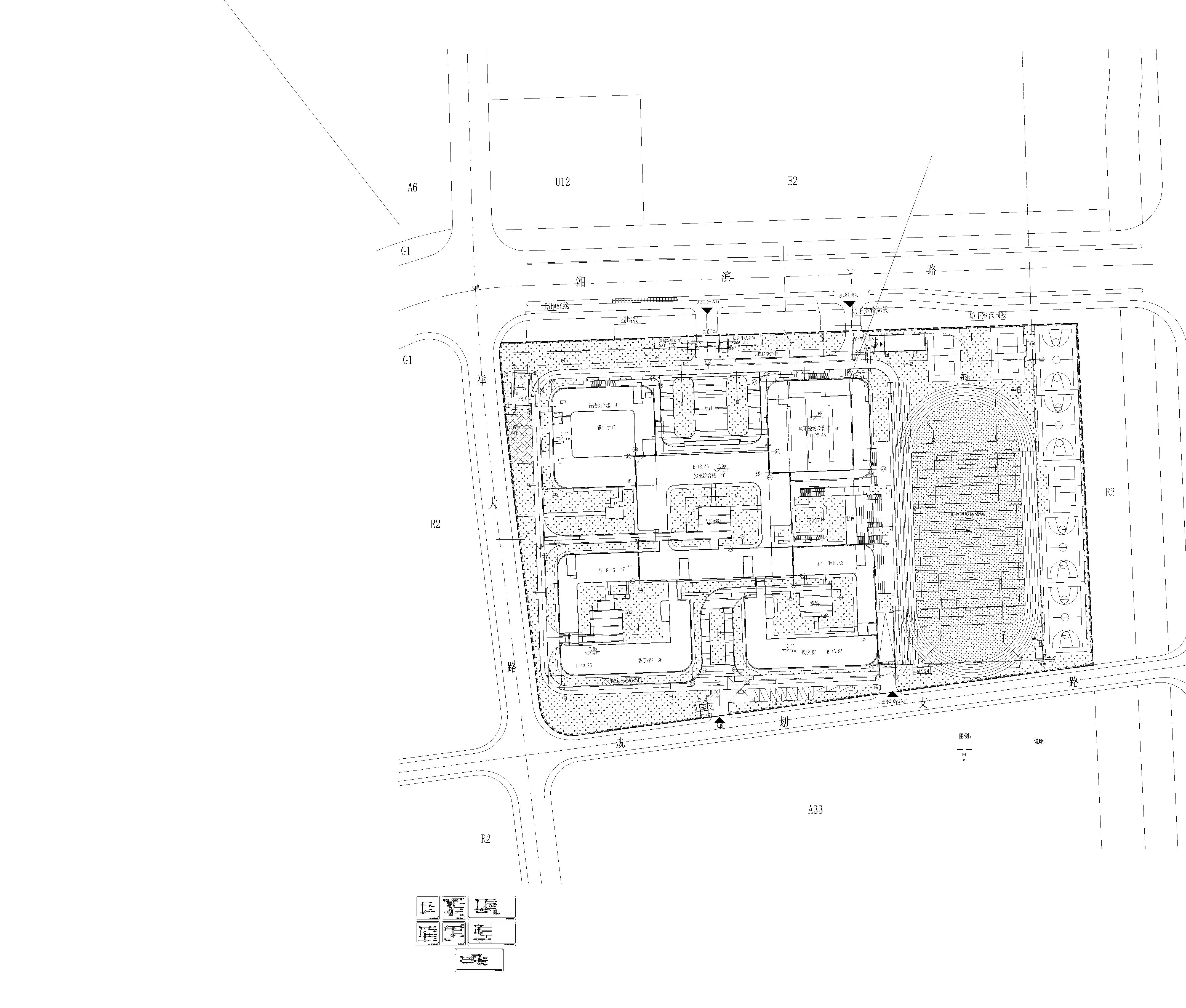 温仙小学新建工程室外 给排水 平面图（景观）