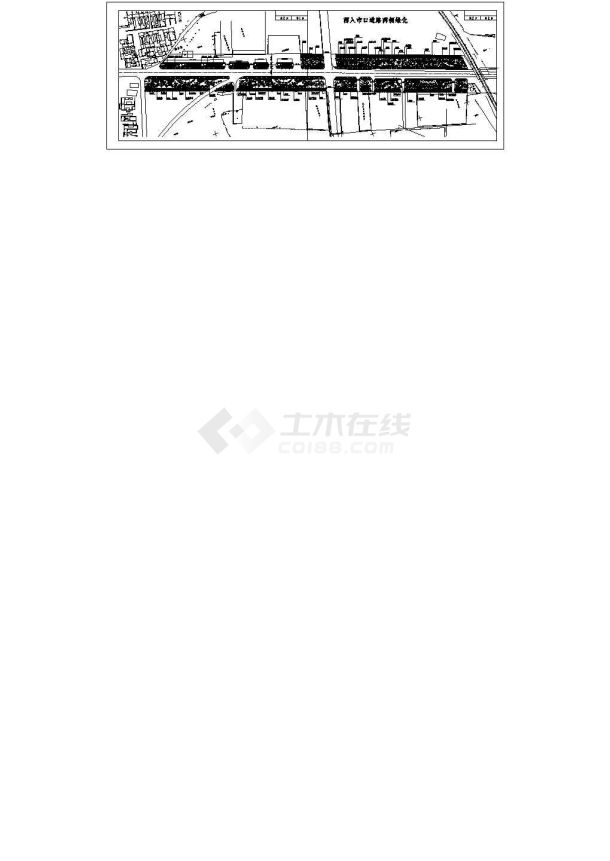 某城市入口道路两侧环境景观绿化规划设计施工CAD图纸-图一