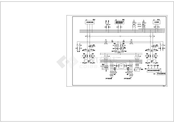 110Kv变电站直流系统接线CAD图纸设计-图一