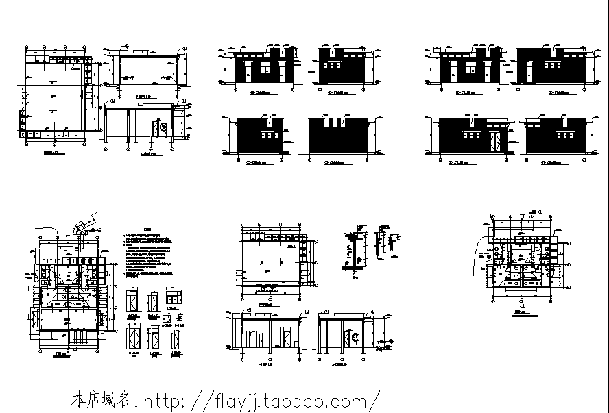 四川北路46平方米公共厕所建筑设计施工cad图纸