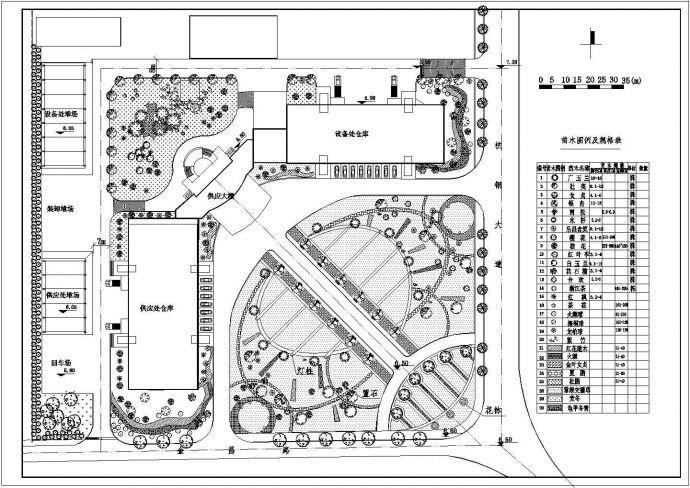 某工业厂区周围绿化景观详细方案设计施工CAD图纸_图1