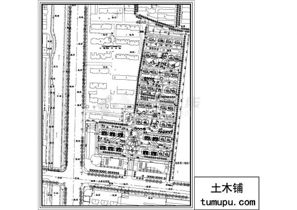 石家庄市裕华区世纪佳缘小区总平面规划设计CAD图纸-图一