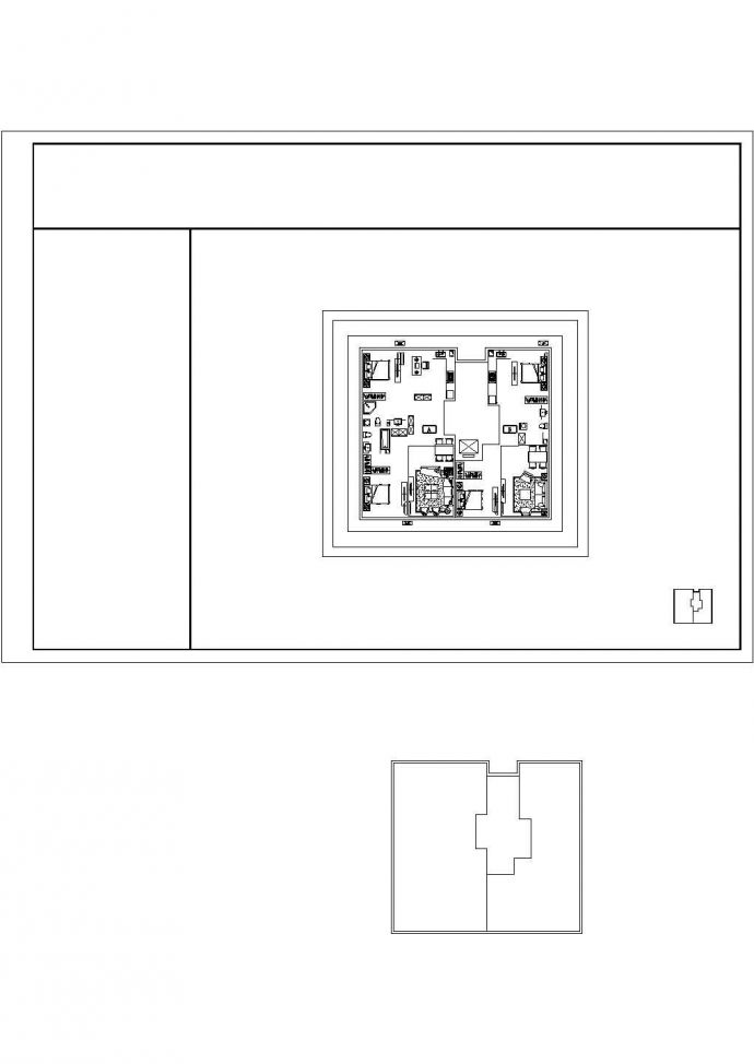 合肥威尼斯花园小区95+73平米户型设计CAD图纸（1梯2户）_图1