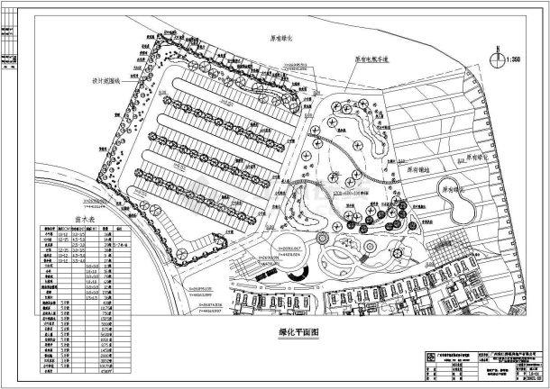 某大型临时广场、停车场绿化规划设计cad总平面施工图（标注详细）-图一