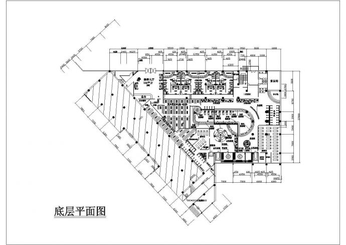 嘉兴市某酒店内部桑拿浴场平面布局设计CAD图纸_图1