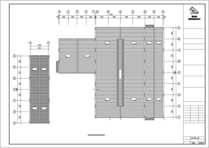 长沙市城南路某大型电动车厂单层钢结构厂房全套建筑设计CAD图纸_图1