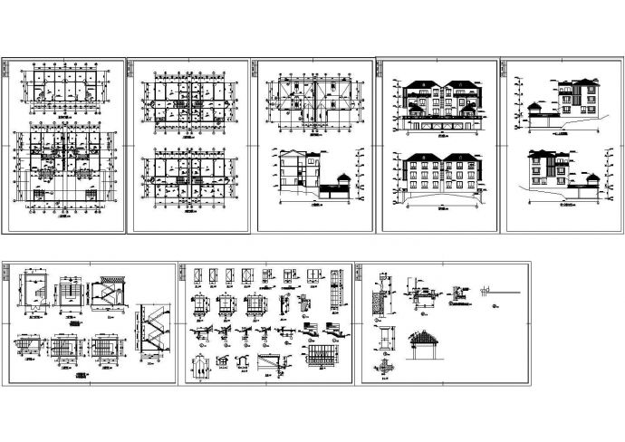 广东别墅建筑设计全套施工图_图1