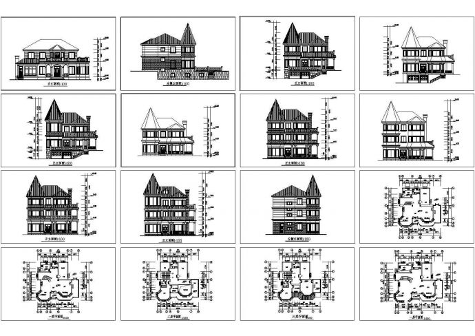 二层别墅建施方案设计图_图1