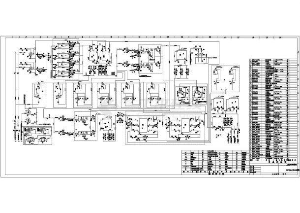 某锅炉补给水处理工艺流程设计详细方案CAD图纸-图一