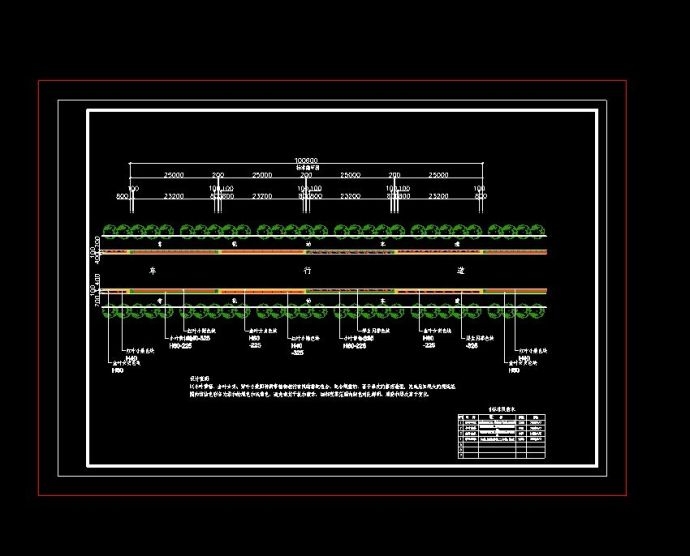 某城市道路绿化规划设计cad施工图纸（含设计说明）_图1