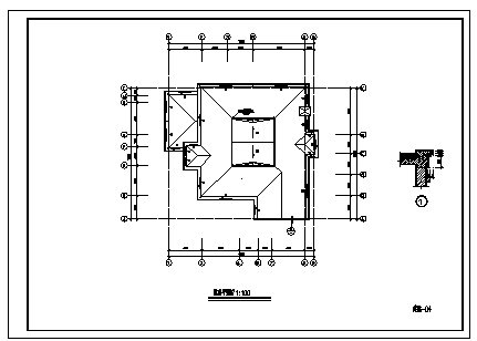 别墅设计_某二层砖混结构美式别墅全套建筑施工cad图纸-图二