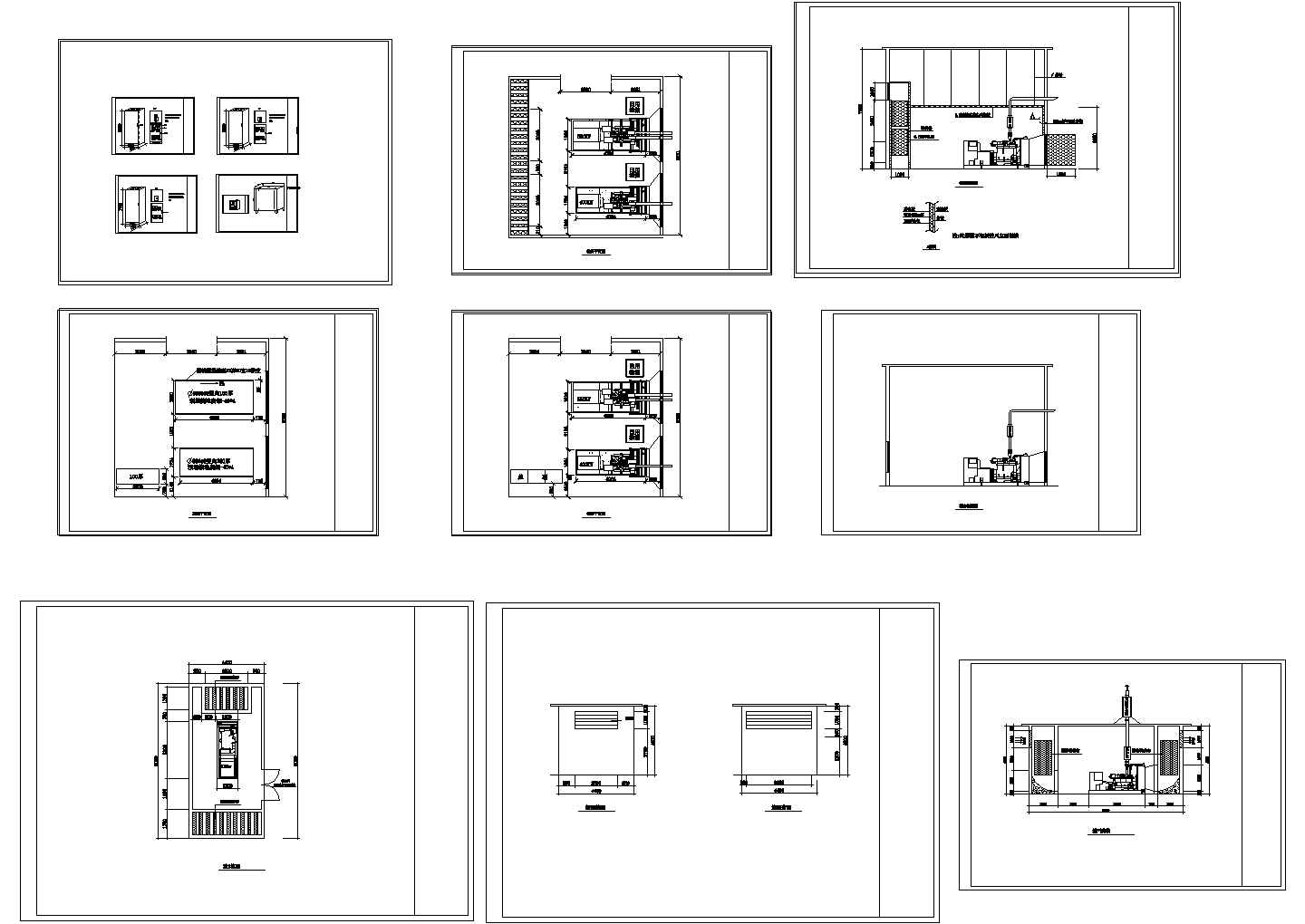 某柴油发电机房设计cad施工图纸