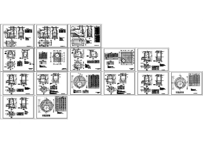 给排水设计中常用的砖砌污水检查井构造图(cad)_图1