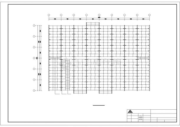 渭南市某水果批发市场单层钢结构仓库全套建筑设计CAD图纸-图一